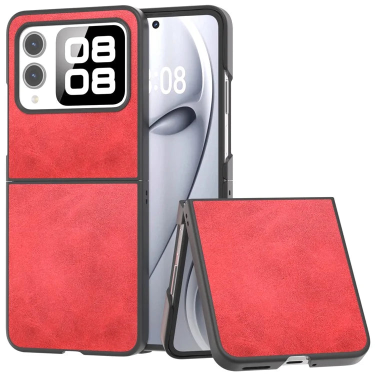 For Huawei nova Flip 5G Case Cowhide Texture Hard PC+PU Protective Phone Cover