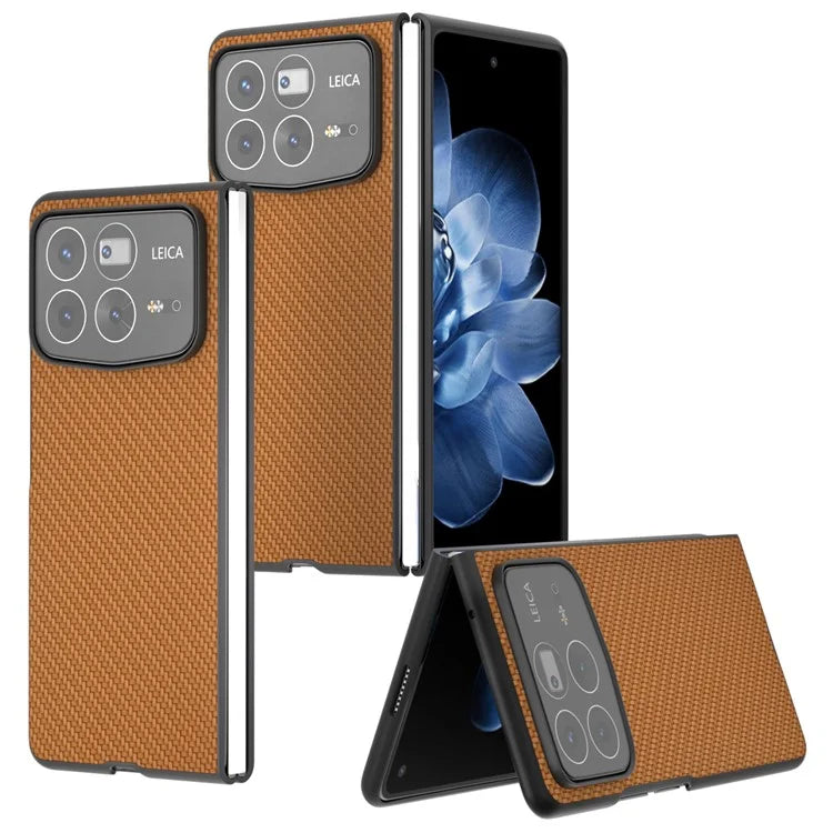 For Xiaomi Mix Fold 4 5G Case Carbon Fiber Texture PU+PC Phone Cover