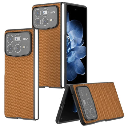For Xiaomi Mix Fold 4 5G Case Carbon Fiber Texture PU+PC Phone Cover