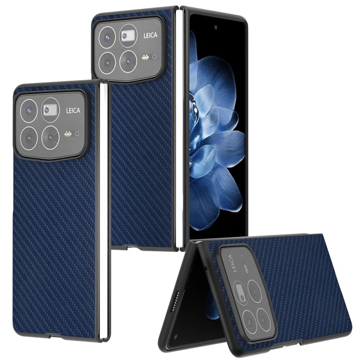 For Xiaomi Mix Fold 4 5G Case Carbon Fiber Texture PU+PC Phone Cover