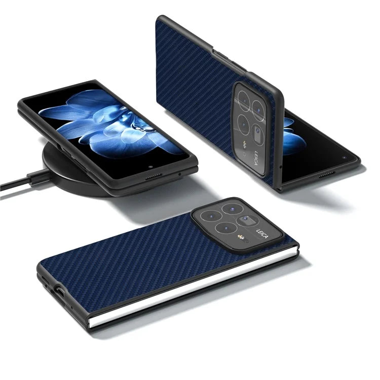 For Xiaomi Mix Fold 4 5G Case Carbon Fiber Texture PU+PC Phone Cover