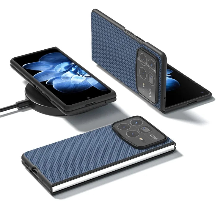 For Xiaomi Mix Fold 4 5G Case Carbon Fiber Texture PU+PC Phone Cover