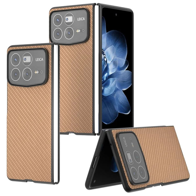 For Xiaomi Mix Fold 4 5G Case Carbon Fiber Texture PU+PC Phone Cover