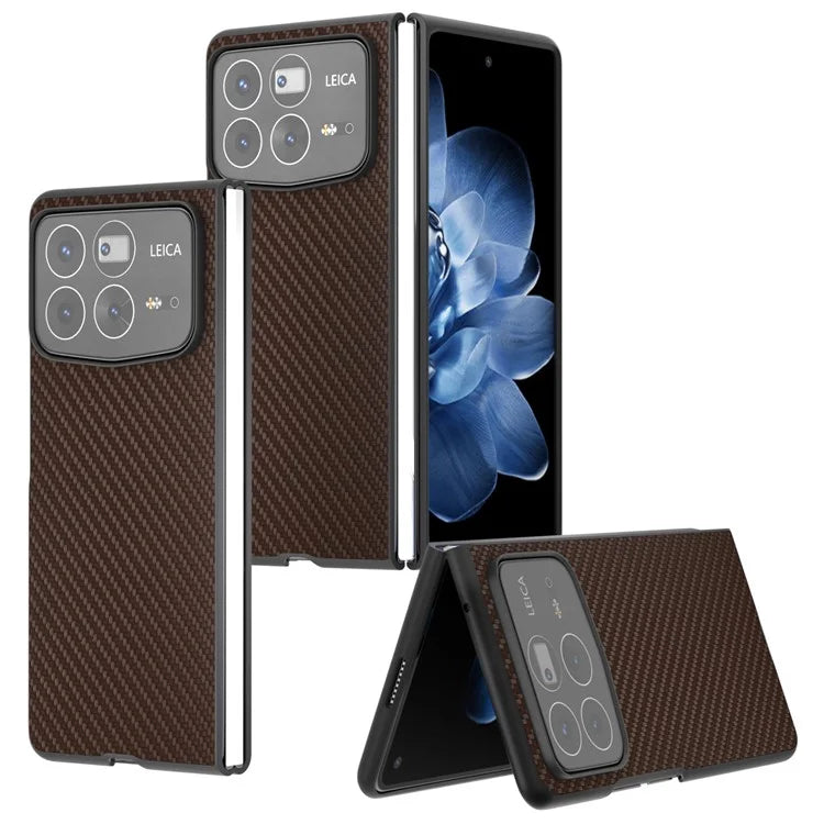 For Xiaomi Mix Fold 4 5G Case Carbon Fiber Texture PU+PC Phone Cover