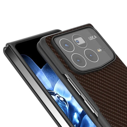 For Xiaomi Mix Fold 4 5G Case Carbon Fiber Texture PU+PC Phone Cover
