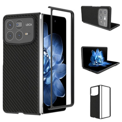 For Xiaomi Mix Fold 4 5G Case Carbon Fiber Texture PU+PC Phone Cover
