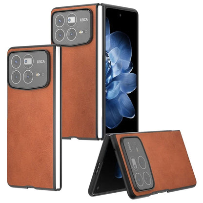 For Xiaomi Mix Fold 4 5G Case Cowhide Texture Hard PC+PU Protective Phone Cover