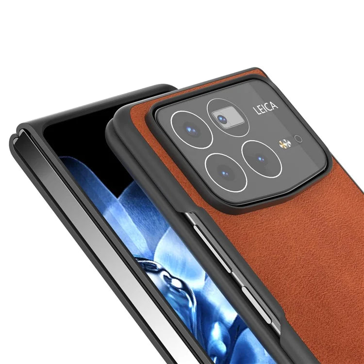 For Xiaomi Mix Fold 4 5G Case Cowhide Texture Hard PC+PU Protective Phone Cover