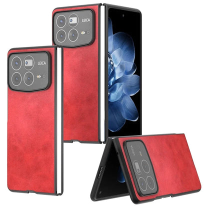 For Xiaomi Mix Fold 4 5G Case Cowhide Texture Hard PC+PU Protective Phone Cover