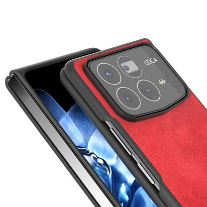 For Xiaomi Mix Fold 4 5G Case Cowhide Texture Hard PC+PU Protective Phone Cover
