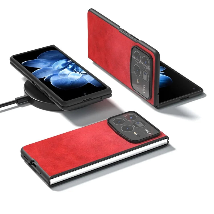 For Xiaomi Mix Fold 4 5G Case Cowhide Texture Hard PC+PU Protective Phone Cover