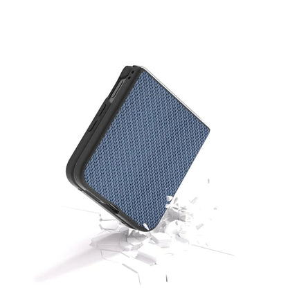 For Xiaomi Mix Flip 5G Case Carbon Fiber Texture PU+PC Phone Cover