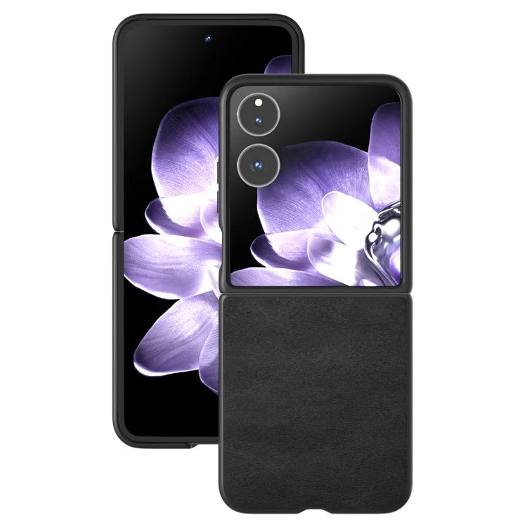 For Xiaomi Mix Flip 5G Case Cowhide Texture Hard PC+PU Protective Phone Cover