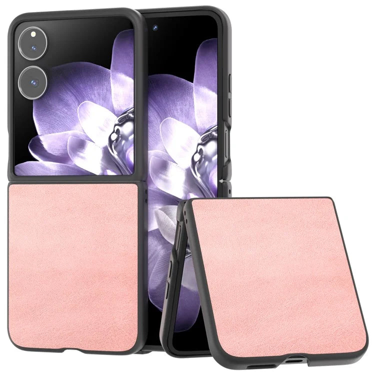 For Xiaomi Mix Flip 5G Case Cowhide Texture Hard PC+PU Protective Phone Cover