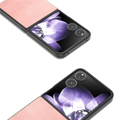 For Xiaomi Mix Flip 5G Case Cowhide Texture Hard PC+PU Protective Phone Cover