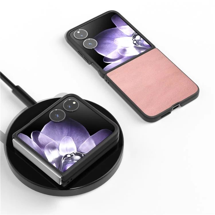 For Xiaomi Mix Flip 5G Case Cowhide Texture Hard PC+PU Protective Phone Cover