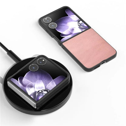 For Xiaomi Mix Flip 5G Case Cowhide Texture Hard PC+PU Protective Phone Cover