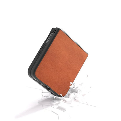 For Xiaomi Mix Flip 5G Case Cowhide Texture Hard PC+PU Protective Phone Cover