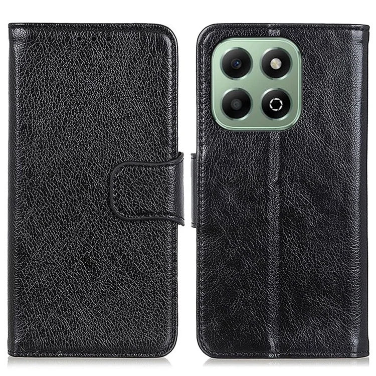 For Honor X6b 4G Case Nappa Texture Split Leather Wallet Phone Cover