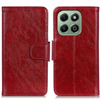 For Honor X6b 4G Case Nappa Texture Split Leather Wallet Phone Cover