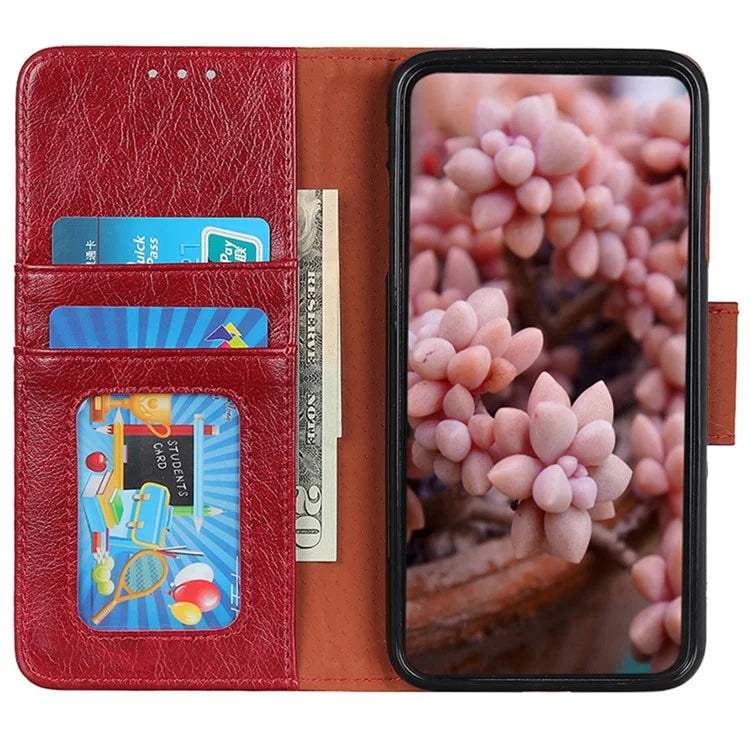 For Honor X6b 4G Case Nappa Texture Split Leather Wallet Phone Cover