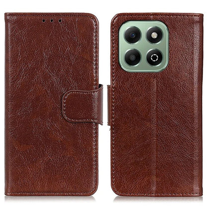 For Honor X6b 4G Case Nappa Texture Split Leather Wallet Phone Cover