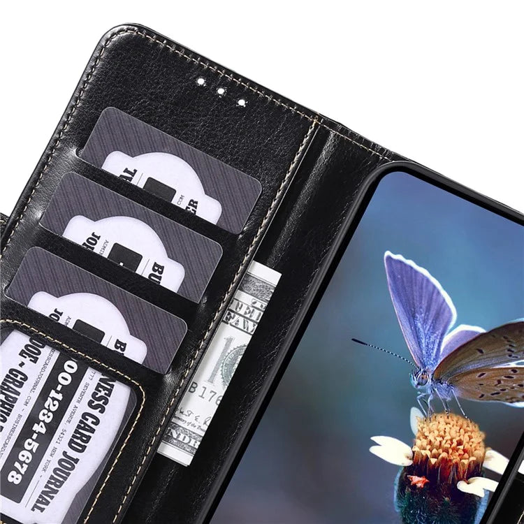 ABEEL For Samsung Galaxy A16 5G Case PU Leather Crazy Horse Texture Wallet Phone Cover