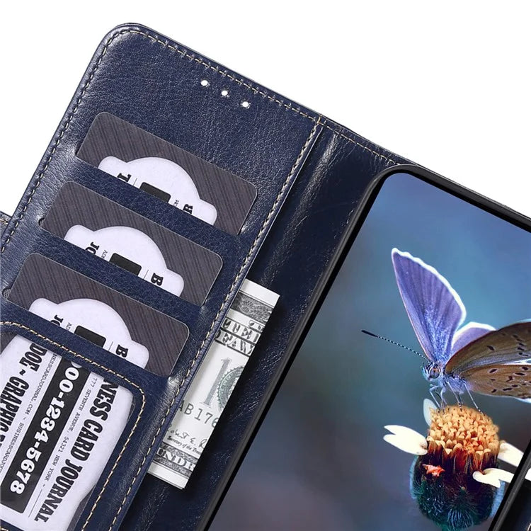 ABEEL For Samsung Galaxy A16 5G Case PU Leather Crazy Horse Texture Wallet Phone Cover