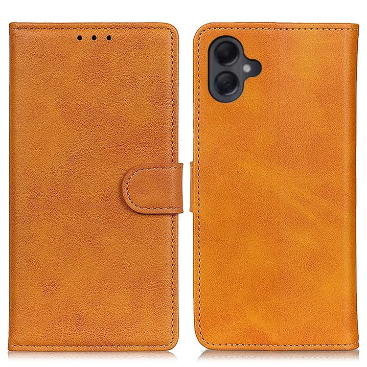 For Samsung Galaxy A06 Stand Wallet Case Cowhide Texture Leather Phone Cover