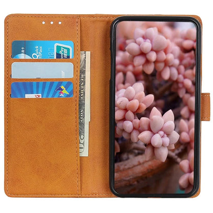 For Samsung Galaxy A06 Stand Wallet Case Cowhide Texture Leather Phone Cover