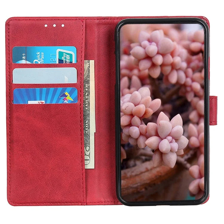 For Samsung Galaxy A06 Stand Wallet Case Cowhide Texture Leather Phone Cover