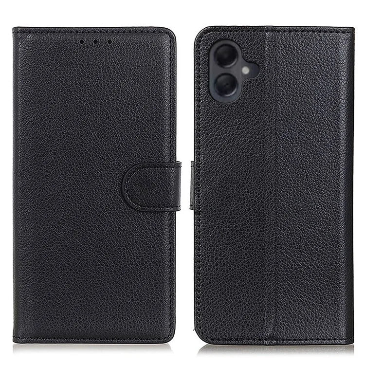 For Samsung Galaxy A06 Wallet Case PU Leather Phone Cover Litchi Texture