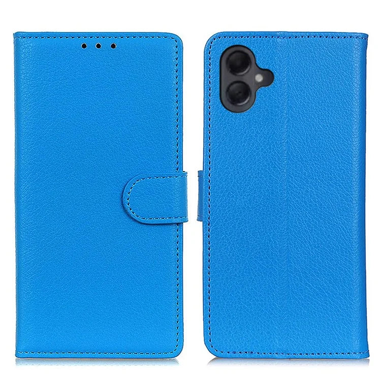 For Samsung Galaxy A06 Wallet Case PU Leather Phone Cover Litchi Texture