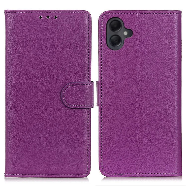 For Samsung Galaxy A06 Wallet Case PU Leather Phone Cover Litchi Texture
