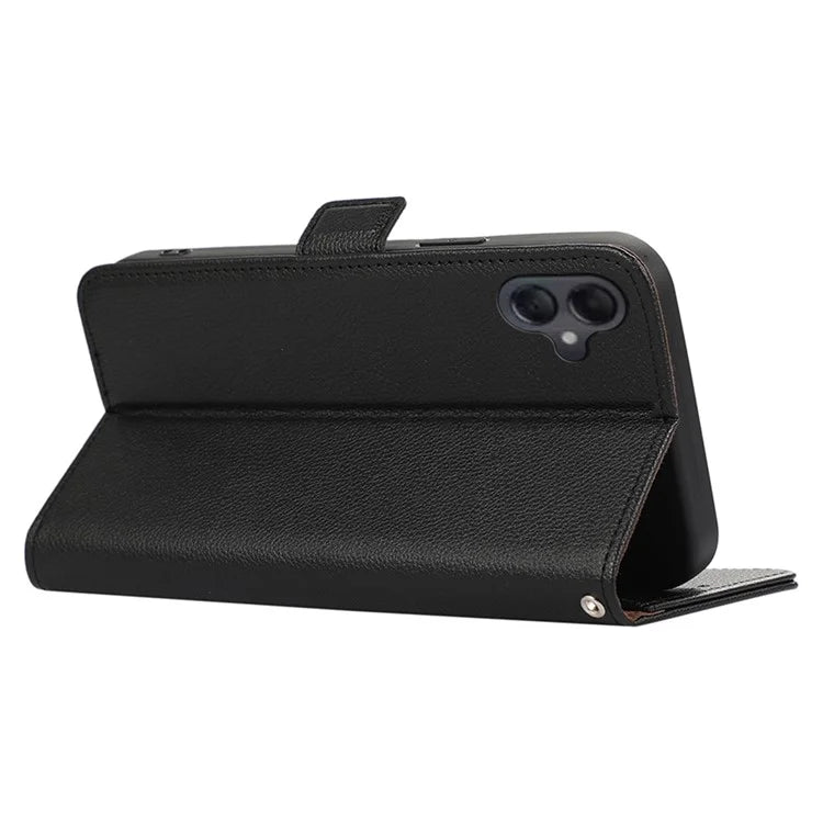 ABEEL For Samsung Galaxy A06 Case Litchi Texture Leather RFID Blocking Phone Cover