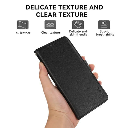 ABEEL For Samsung Galaxy A06 Case Litchi Texture Leather RFID Blocking Phone Cover