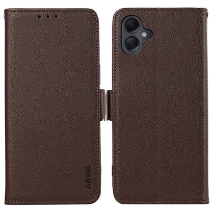 ABEEL For Samsung Galaxy A06 Case Litchi Texture Leather RFID Blocking Phone Cover