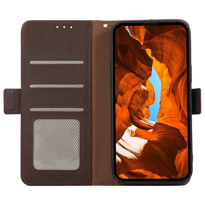 ABEEL For Samsung Galaxy A06 Case Litchi Texture Leather RFID Blocking Phone Cover