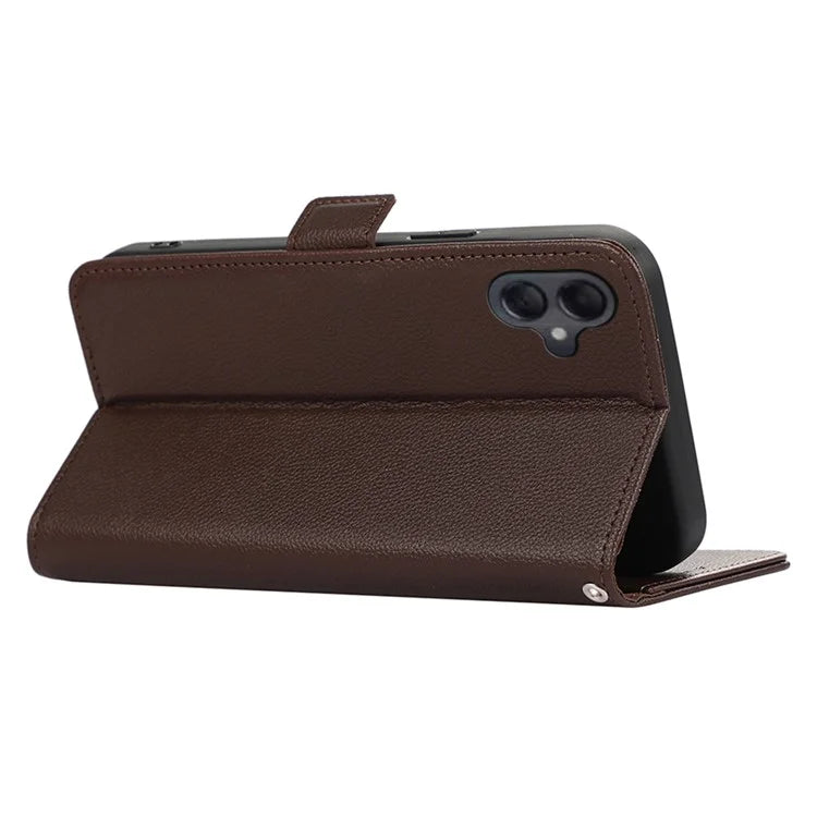 ABEEL For Samsung Galaxy A06 Case Litchi Texture Leather RFID Blocking Phone Cover