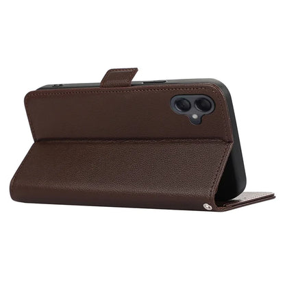 ABEEL For Samsung Galaxy A06 Case Litchi Texture Leather RFID Blocking Phone Cover