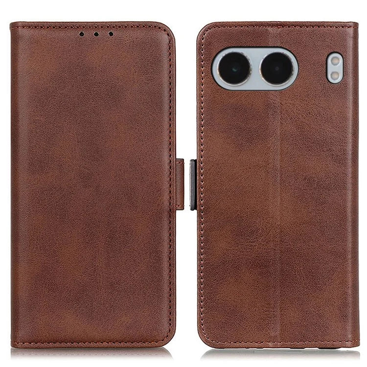 For OnePlus Nord 4 Case Stand Cowhide Texture PU Leather Phone Cover