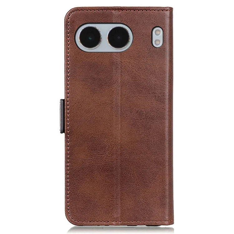 For OnePlus Nord 4 Case Stand Cowhide Texture PU Leather Phone Cover