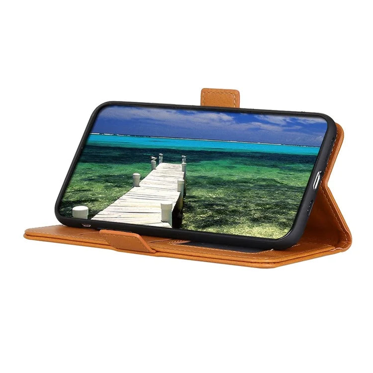 For OnePlus Nord 4 Case Stand Cowhide Texture PU Leather Phone Cover