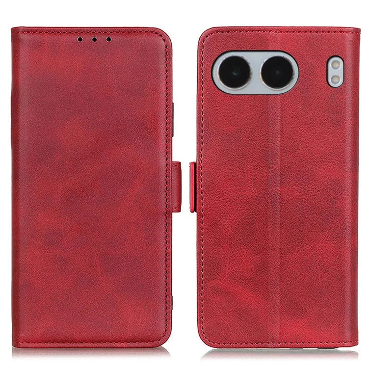 For OnePlus Nord 4 Case Stand Cowhide Texture PU Leather Phone Cover