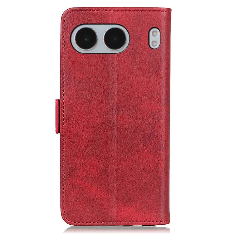 For OnePlus Nord 4 Case Stand Cowhide Texture PU Leather Phone Cover