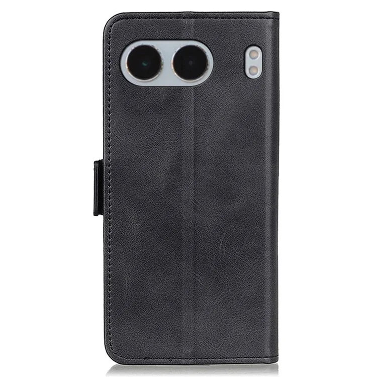 For OnePlus Nord 4 Case Stand Cowhide Texture PU Leather Phone Cover