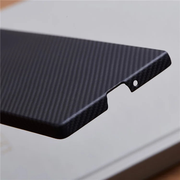 For Samsung Galaxy Z Fold6 5G Case 600D Fine Texture Aramid Fiber Phone Cover with Metal Lens Frame - Black
