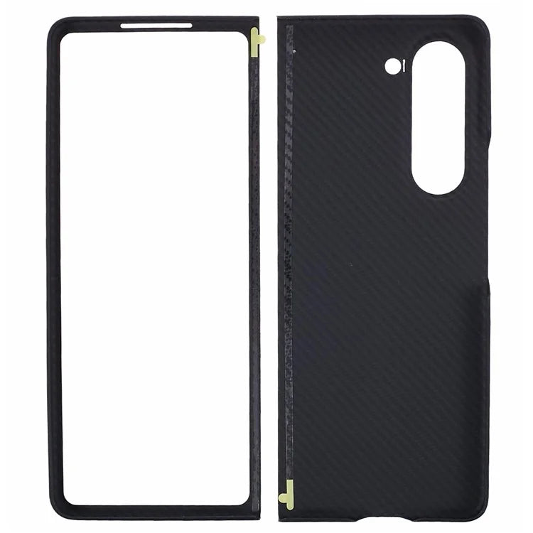 For Samsung Galaxy Z Fold6 5G Case 600D Fine Texture Aramid Fiber Phone Cover - Black