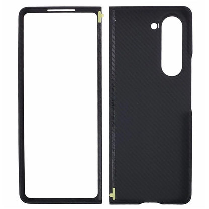 For Samsung Galaxy Z Fold6 5G Case 600D Fine Texture Aramid Fiber Phone Cover - Black