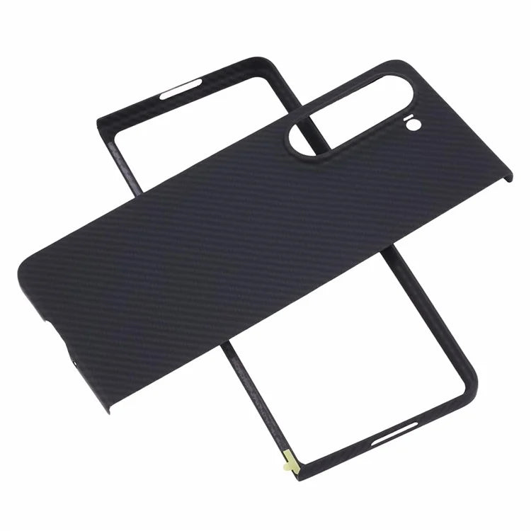 For Samsung Galaxy Z Fold6 5G Case 600D Fine Texture Aramid Fiber Phone Cover - Black